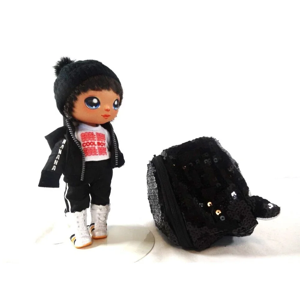 2020 Na Na Na Surprise Andre Avalanche Boy‎ Doll & Sparkly Sequined Purse